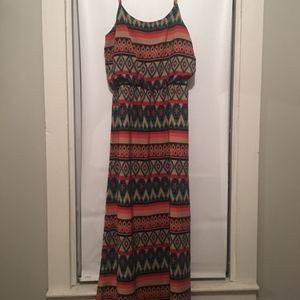 Multicolored Patterned Maxi Dress